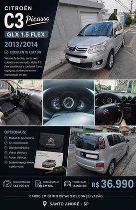 CITROËN C3 PICASSO 1.5 FLEX GLX MANUAL CITROËN C3 PICASSO 1.5 FLEX GLX MANUAL